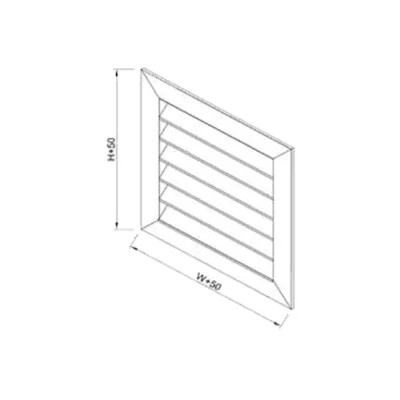 Caryaire IL337 aluminium intake louver