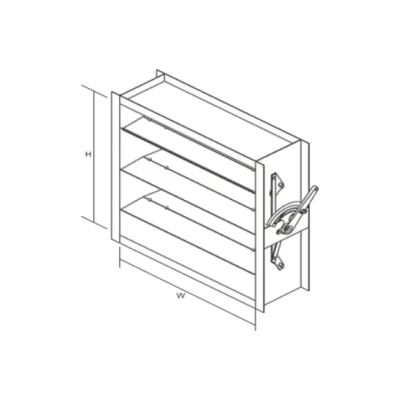 Caryaire CD1414AF extra heavy duty aerofoil blade damper
