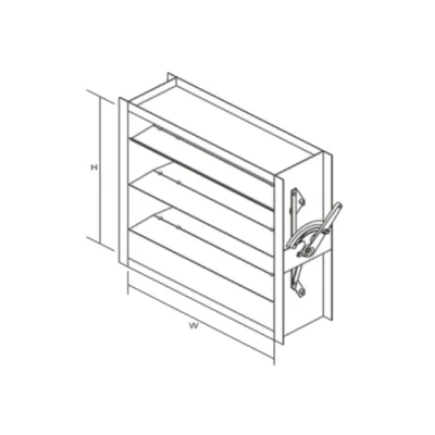 Caryaire CD1616AF heavy duty steel aerofoil blade damper